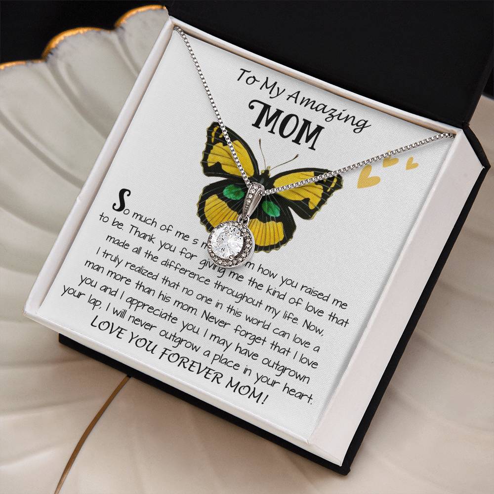 Mom Necklace Gift - To My Amazing Mom - From Son - Beautiful Gift Set Mom Necklace Mother's Day Eternal Hope Necklace