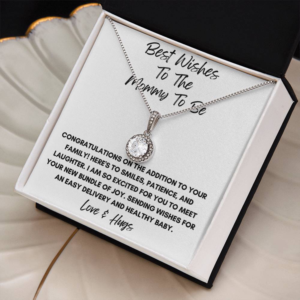 Best Wishes To The Mommy To Be - Love & Hugs Mother's Day Eternal Hope Necklace