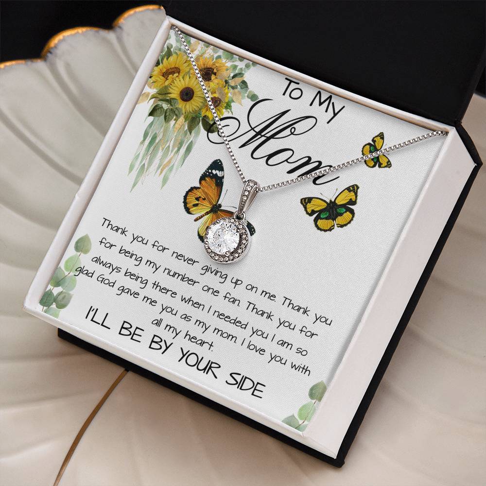Mom Necklace, To My Mom Gift Necklace, Mother's Day Cute Gift For Mom, Mother Daughter Necklace Mother's Day Eternal Hope Necklace