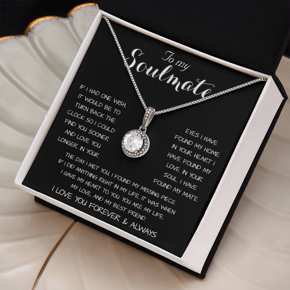 To My Soulmate - You Are My Life, My Love, And My Best Friend Mother's Day Necklace Mother's Day Eternal Hope Necklace