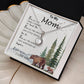 Mom Necklace, To My Mom I Love You To The Moon and Back Necklace, Gift For Mom Birthday Necklace Mother's Day Eternal Hope Necklace