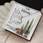 Mom Necklace, To My Mom I Love You To The Moon and Back Necklace, Gift For Mom Birthday Necklace Mother's Day Eternal Hope Necklace