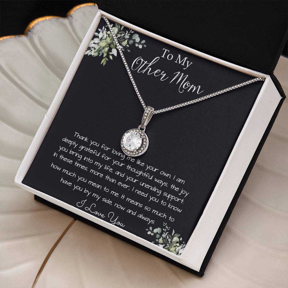 Bonus Mom Necklace, Gift To My Other Mother Necklace, Gift For Bonus Mom Second Mom Mother's Day Eternal Hope Necklace