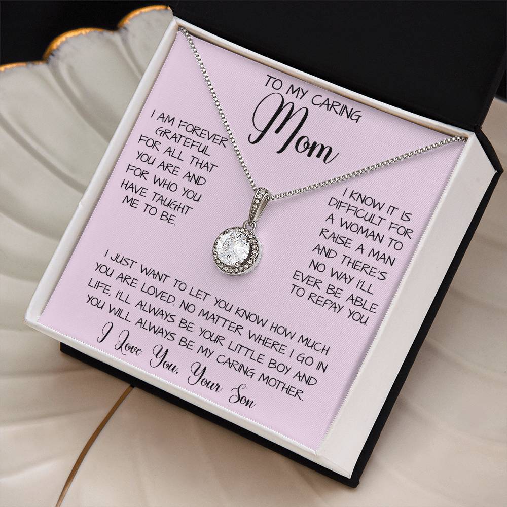 Gift For Caring Mom From Son, To My Mom Necklace Gift For Mother's Day Mother's Day Eternal Hope Necklace