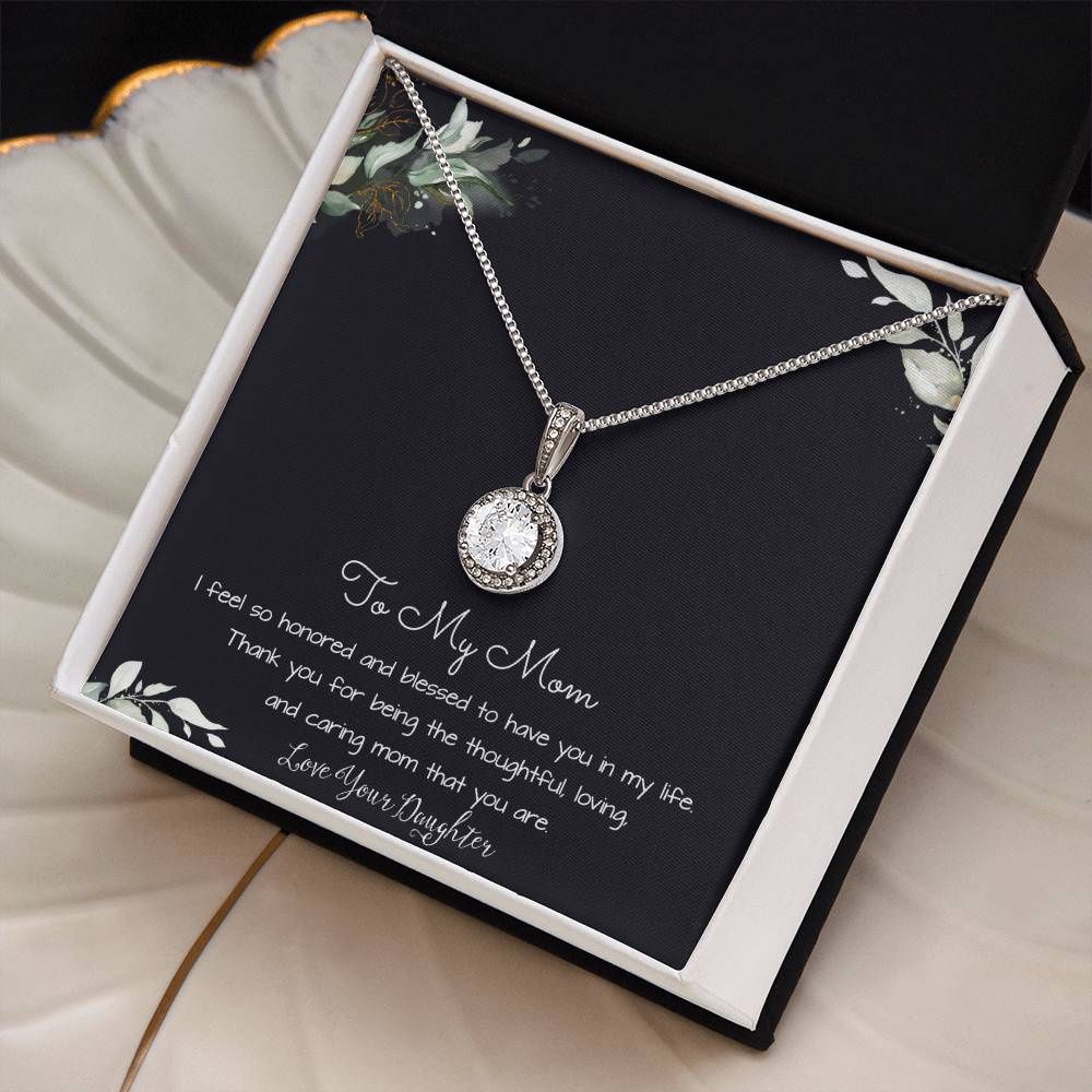 To My Mom Necklace -Mother's Day Gift For Mom From Son, Thank You Mom Mother's Day Eternal Hope Necklace
