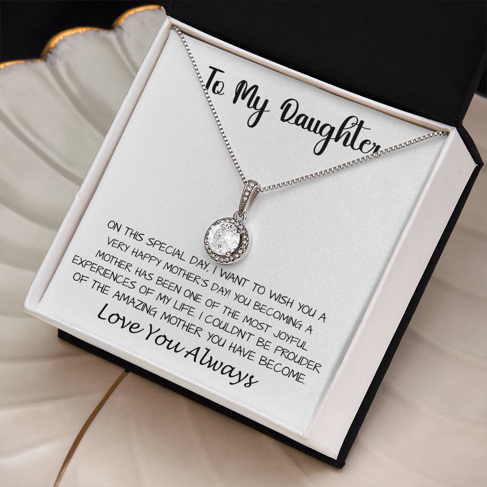 Mom Necklace - Happy Mother's Day To My Daughter - Love You Always Mother's Day Eternal Hope Necklace