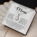 To My Loving Mom Gift for Mother Necklace Sentimental Mothers Day Thoughtful Present From Son Mother's Day Eternal Hope Necklace