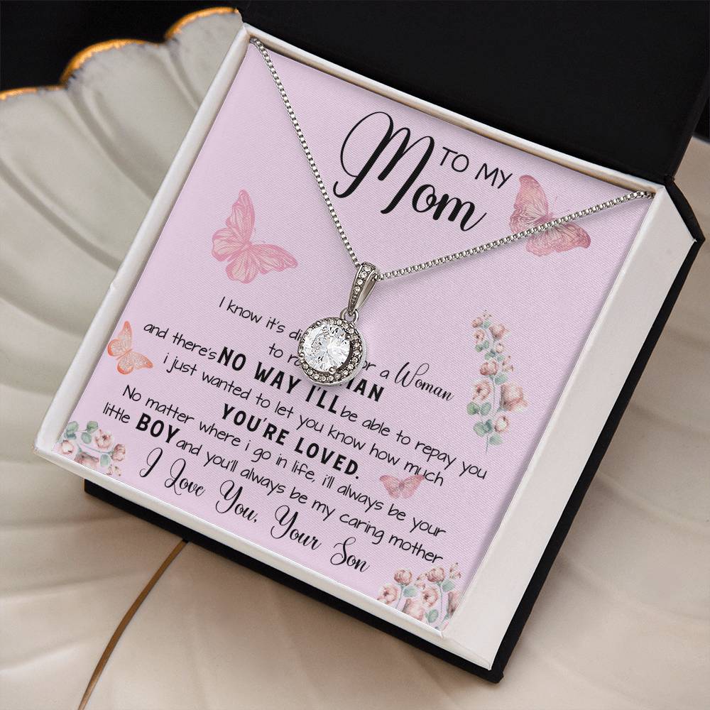 To My Mom Necklace Gift From Son Mother's Day Necklace Mother's Day Eternal Hope Necklace