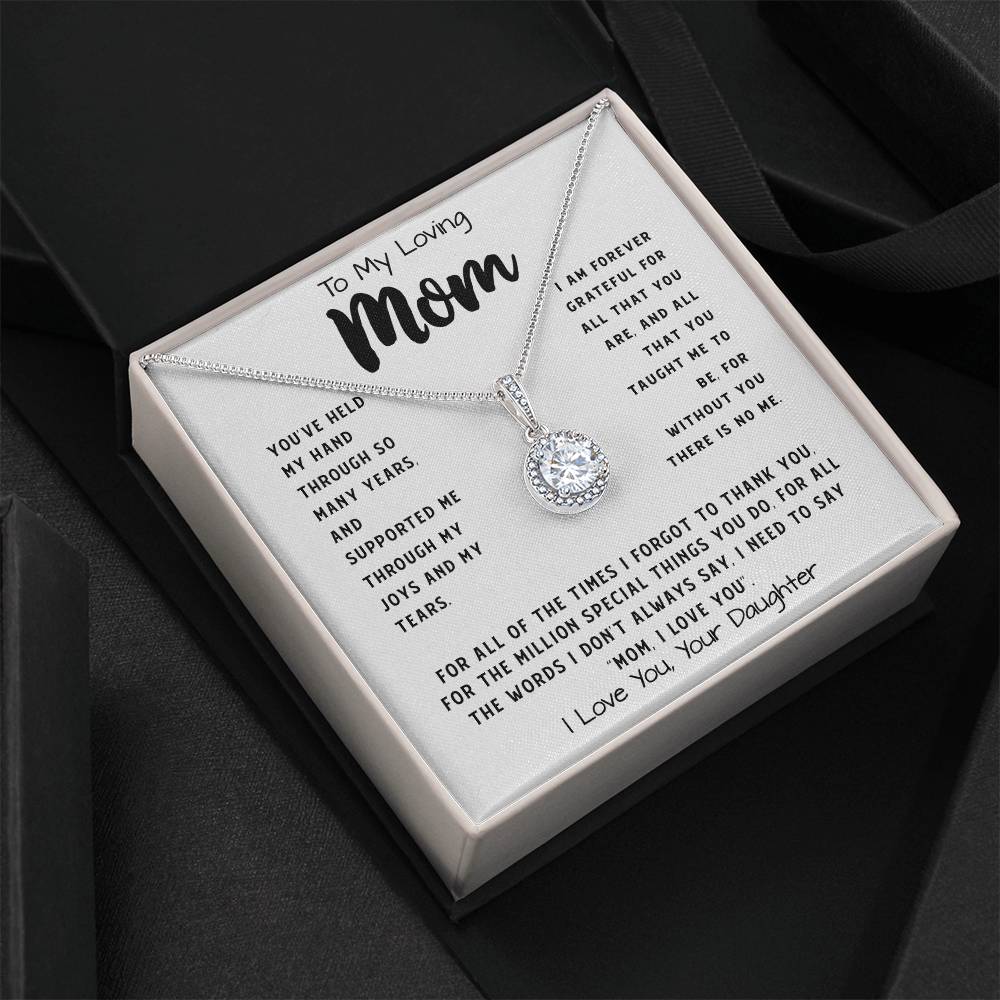 To My Loving Mom Necklace Gift I Need To Say Mom I Love You Gift For Her Mother's Day Necklace Mother's Day Eternal Hope Necklace