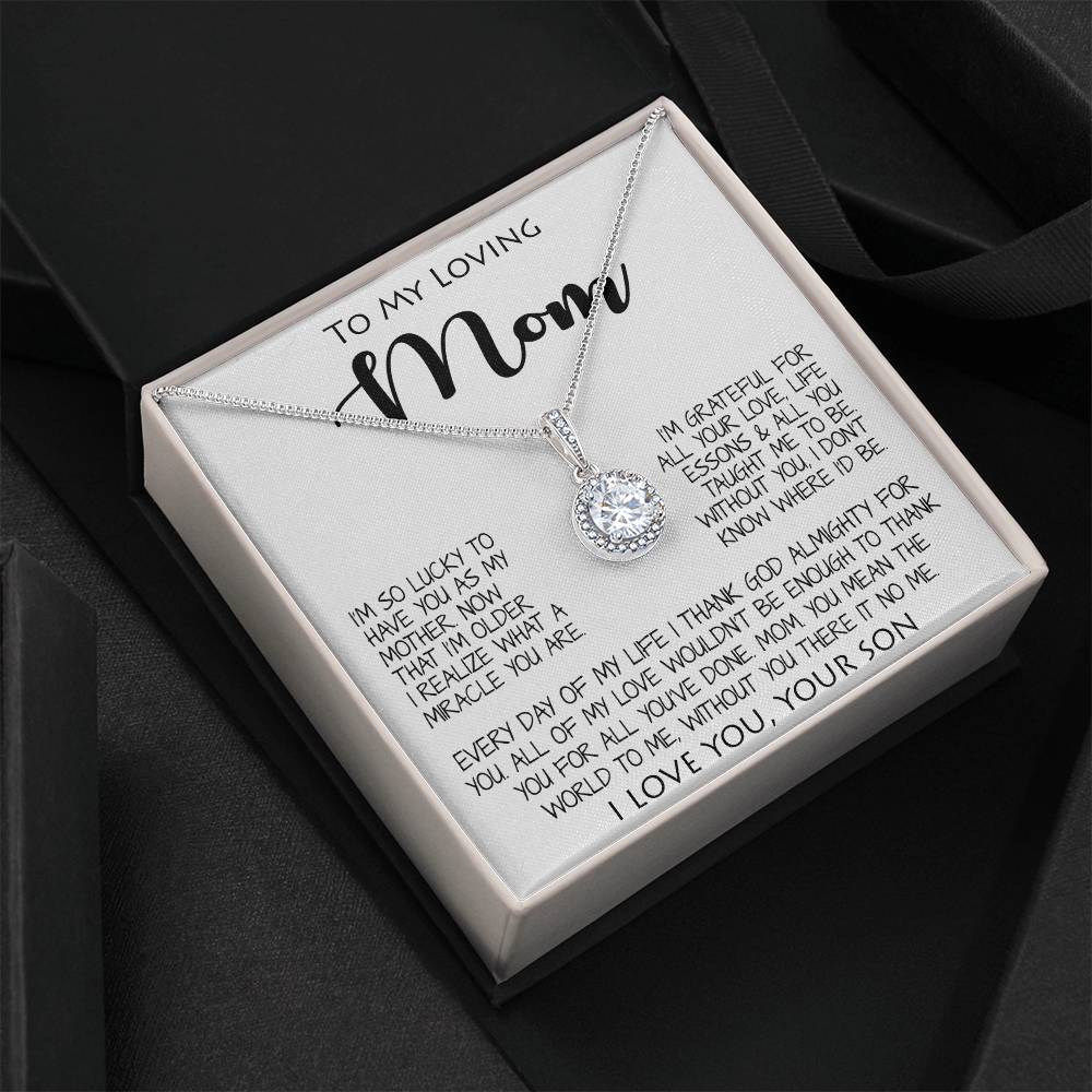 To My Loving Mom Gift for Mother Necklace Sentimental Mothers Day Thoughtful Present From Son Mother's Day Eternal Hope Necklace