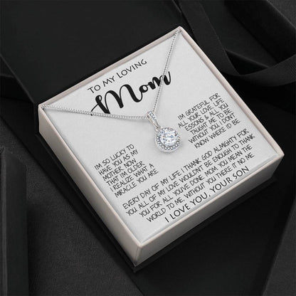 To My Loving Mom Gift for Mother Necklace Sentimental Mothers Day Thoughtful Present From Son Mother's Day Eternal Hope Necklace