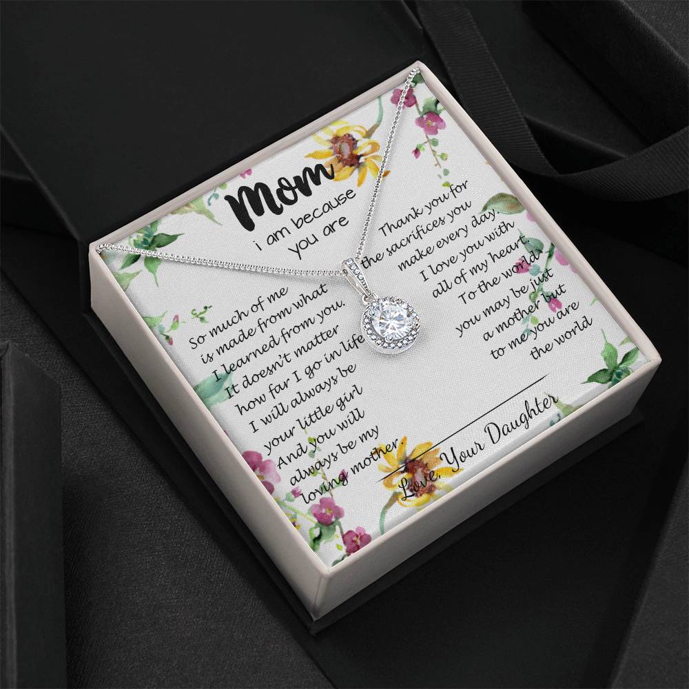 To My Mom Neckalce - Thank You For Sacrifices You Make Every Day Mother's Day Gift Mother's Day Eternal Hope Necklace