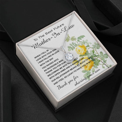 Mother-In-Law Necklace, Thank You To Mother-In-Law Necklace Gift Mother's Day Eternal Hope Necklace