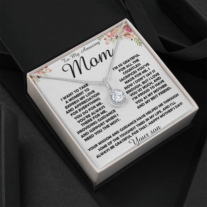 To my Amazing Mom Gift From Son Mother's Day Necklace Mother's Day Eternal Hope Necklace
