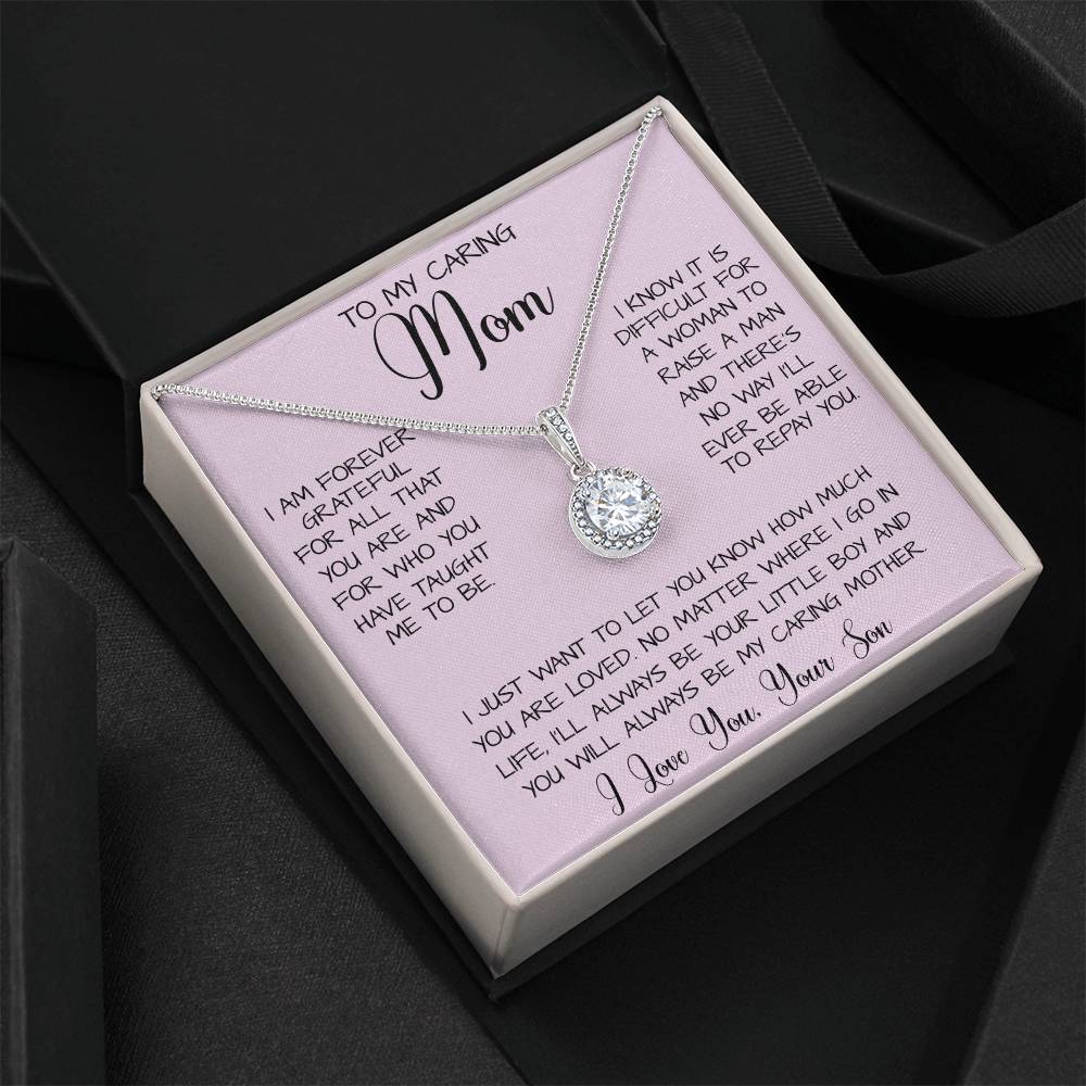 Gift For Caring Mom From Son, To My Mom Necklace Gift For Mother's Day Mother's Day Eternal Hope Necklace