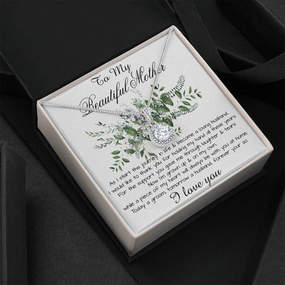 Mom Necklace, Son To My Mother Necklace On Wedding Day Gift For Mom, Mother Of The Groom Gift From Groom Mother's Day Eternal Hope Necklace