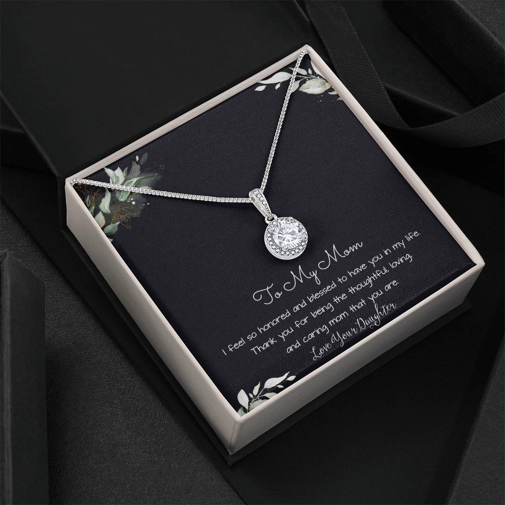 To My Mom Necklace -Mother's Day Gift For Mom From Son, Thank You Mom Mother's Day Eternal Hope Necklace