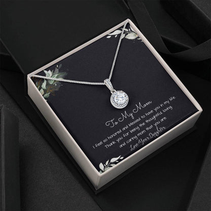 To My Mom Necklace -Mother's Day Gift For Mom From Son, Thank You Mom Mother's Day Eternal Hope Necklace