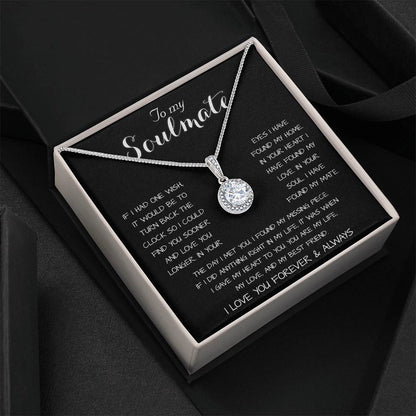 To My Soulmate - You Are My Life, My Love, And My Best Friend Mother's Day Necklace Mother's Day Eternal Hope Necklace