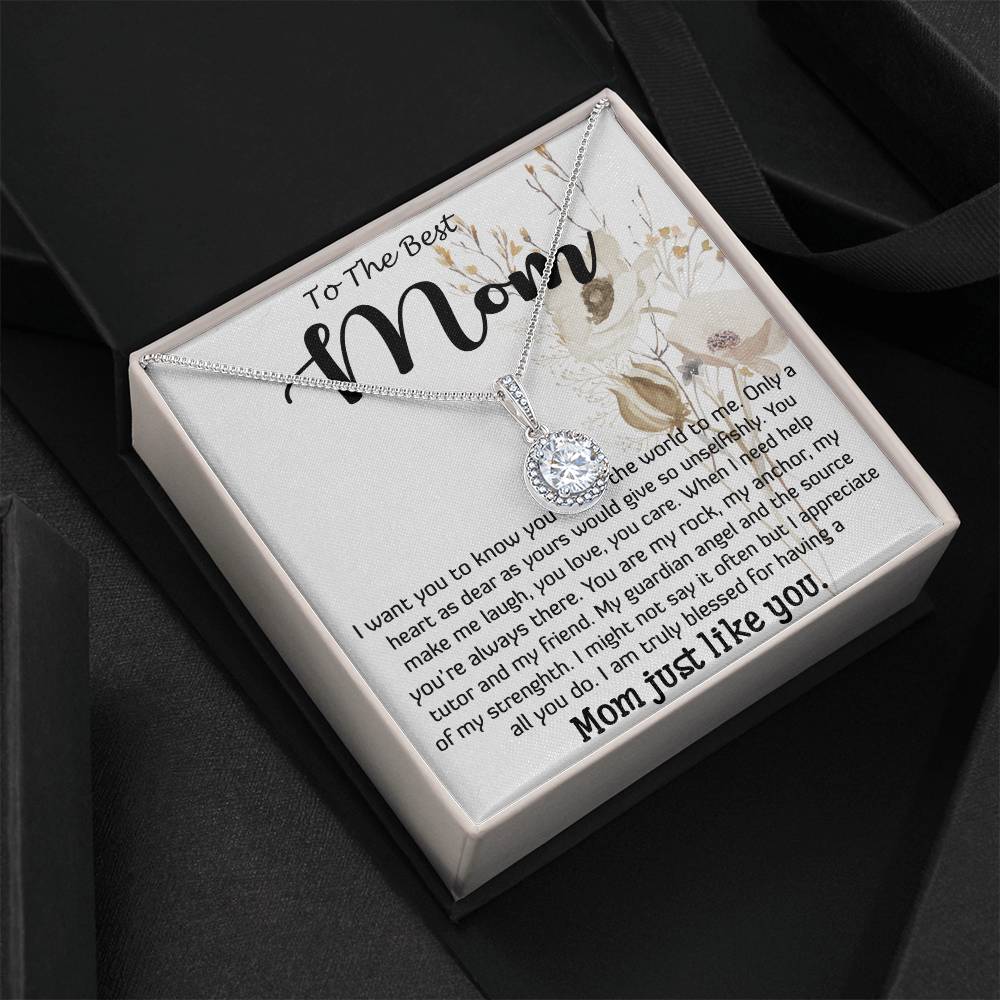 Mom Necklace, Best Mother's Day Gift - To My Mom Best Necklace Mother's Day Eternal Hope Necklace