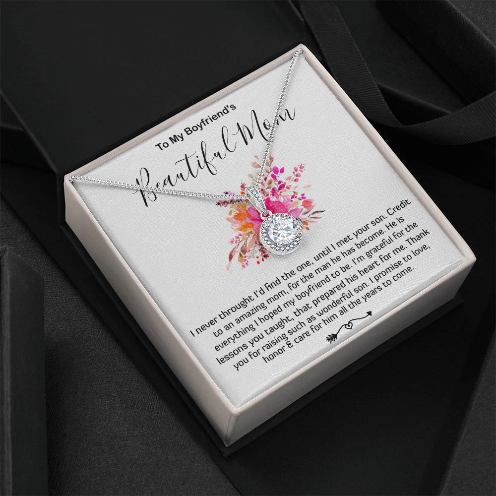 Mother-In-Law Necklace, Necklace Gift For Boyfriend's Mom, To My Boyfriend's Mom Gift, Future Mother-In-Law Mother's Day Eternal Hope Necklace