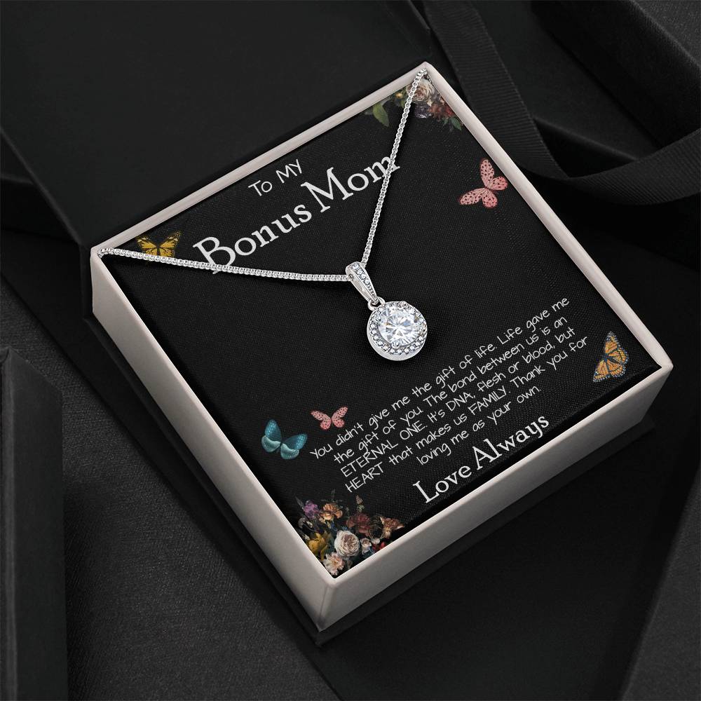 To My Bonus Mom Necklace Love Always Greatest Mother's Day Gift Necklace Mother's Day Eternal Hope Necklace