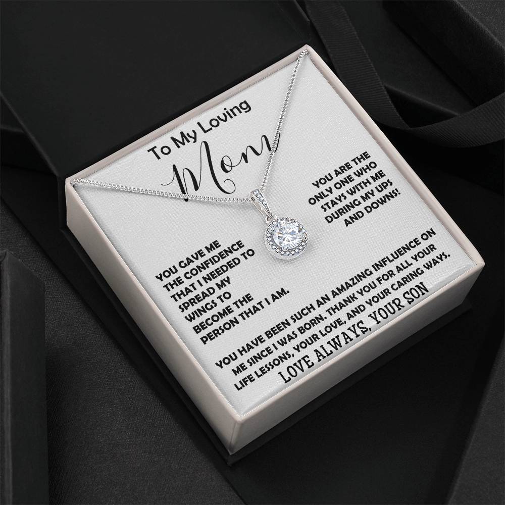 To My Loving Mom - Love Always Your Son Necklace Mother's Day Eternal Hope Necklace