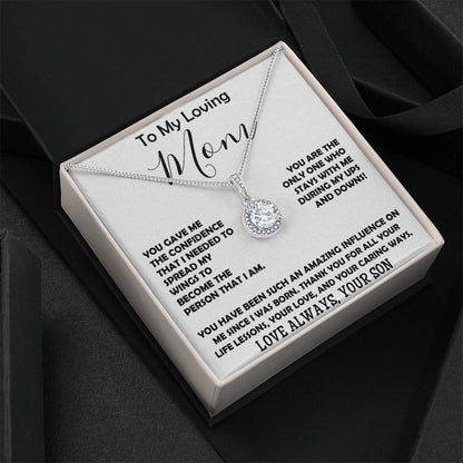To My Loving Mom - Love Always Your Son Necklace Mother's Day Eternal Hope Necklace