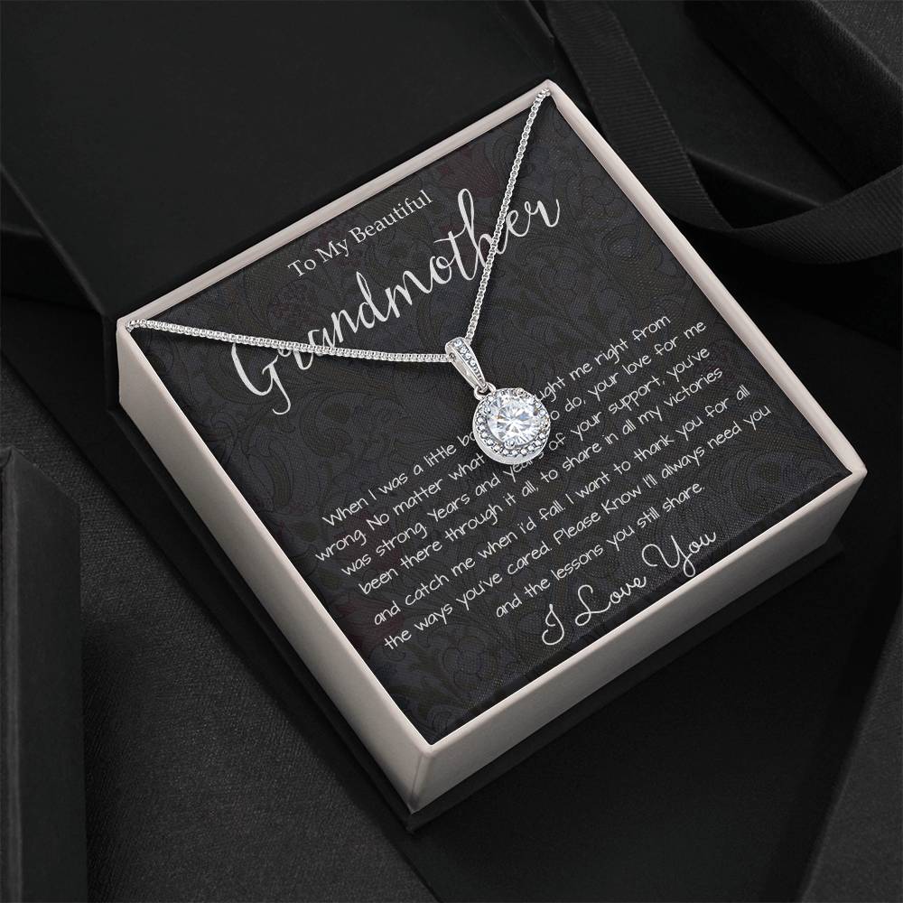 Grandmother Necklace, To My Beautiful Grandmother Necklace, Mother's Day Gift For Grandma Grandmother, Thank You Mother's Day Eternal Hope Necklace