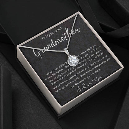 Grandmother Necklace, To My Beautiful Grandmother Necklace, Mother's Day Gift For Grandma Grandmother, Thank You Mother's Day Eternal Hope Necklace
