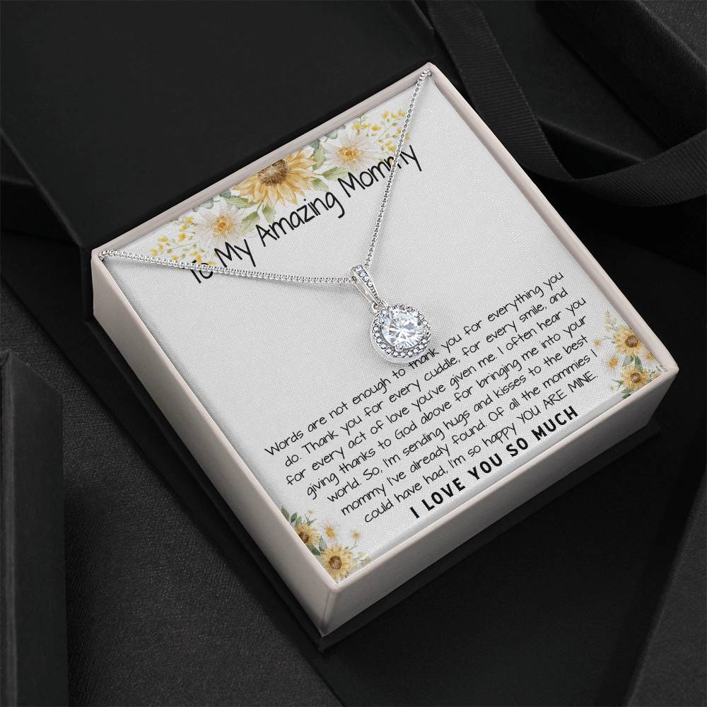 Mommy Necklace, To My Amazing Mommy Gift Necklace, 1st Mother’s Day Present For New Mom From New Born Baby, Sentimental Gift From Baby To Mom, New Mommy Gift Mother's Day Eternal Hope Necklace
