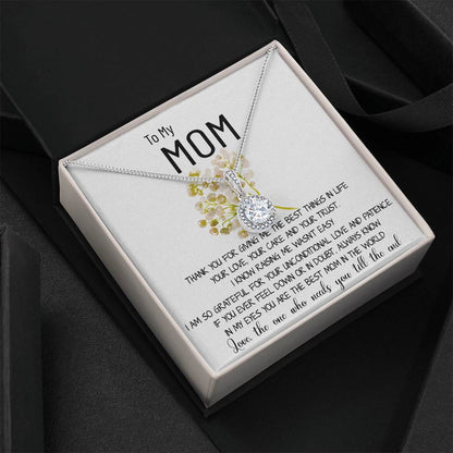 Mom Necklace Gift - To My Mom Necklace - Thank You For Giving Me The Best Things In Life Mother's Day Eternal Hope Necklace