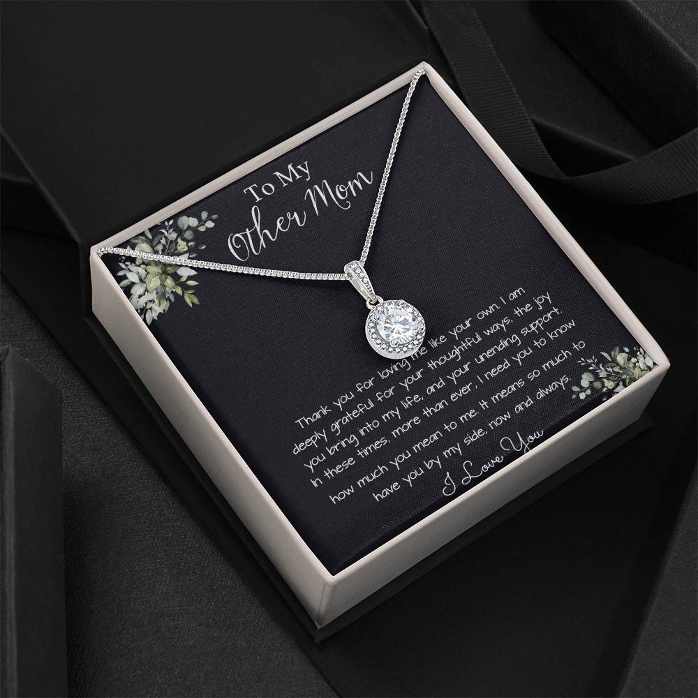 Bonus Mom Necklace, Gift To My Other Mother Necklace, Gift For Bonus Mom Second Mom Mother's Day Eternal Hope Necklace
