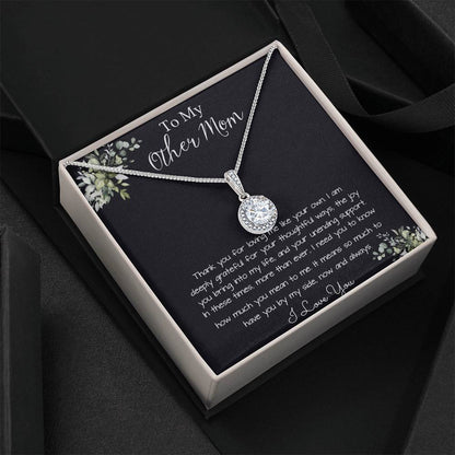 Bonus Mom Necklace, Gift To My Other Mother Necklace, Gift For Bonus Mom Second Mom Mother's Day Eternal Hope Necklace