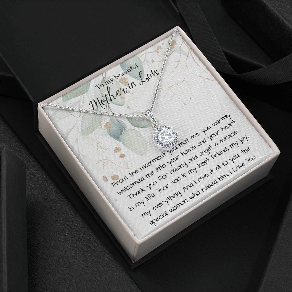 Mother-In-Law Necklace, Best Mother In Law Birthday Necklace, To My Mother In Law Necklace Mother's Day Eternal Hope Necklace