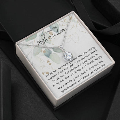 Mother-In-Law Necklace, Best Mother In Law Birthday Necklace, To My Mother In Law Necklace Mother's Day Eternal Hope Necklace