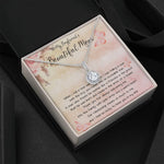 To My Boyfriend's Beautiful Mom Necklace - The Boy You Raised Into An Incredible Man - Necklace Gift Fot Boyfriend's Mom, Mother's Day Necklace Mother's Day Eternal Hope Necklace