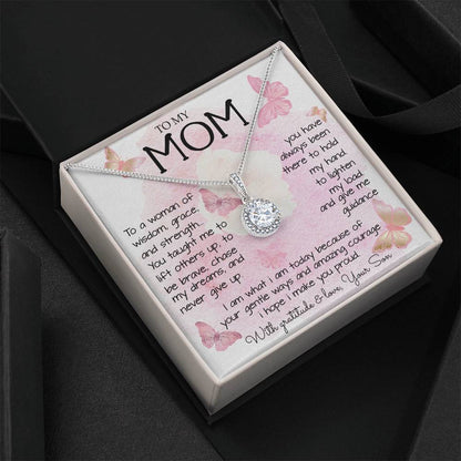 To My Mom Necklace To A Woman Of Wisdom Mother's Day Gift For Mom From Son Mother's Day Eternal Hope Necklace