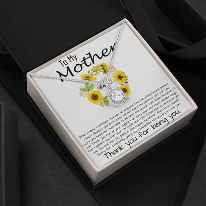 Mom Necklace, To My Mother Necklace Gift For Mom, Mother's Day Necklace From Daughter Son Mother's Day Eternal Hope Necklace