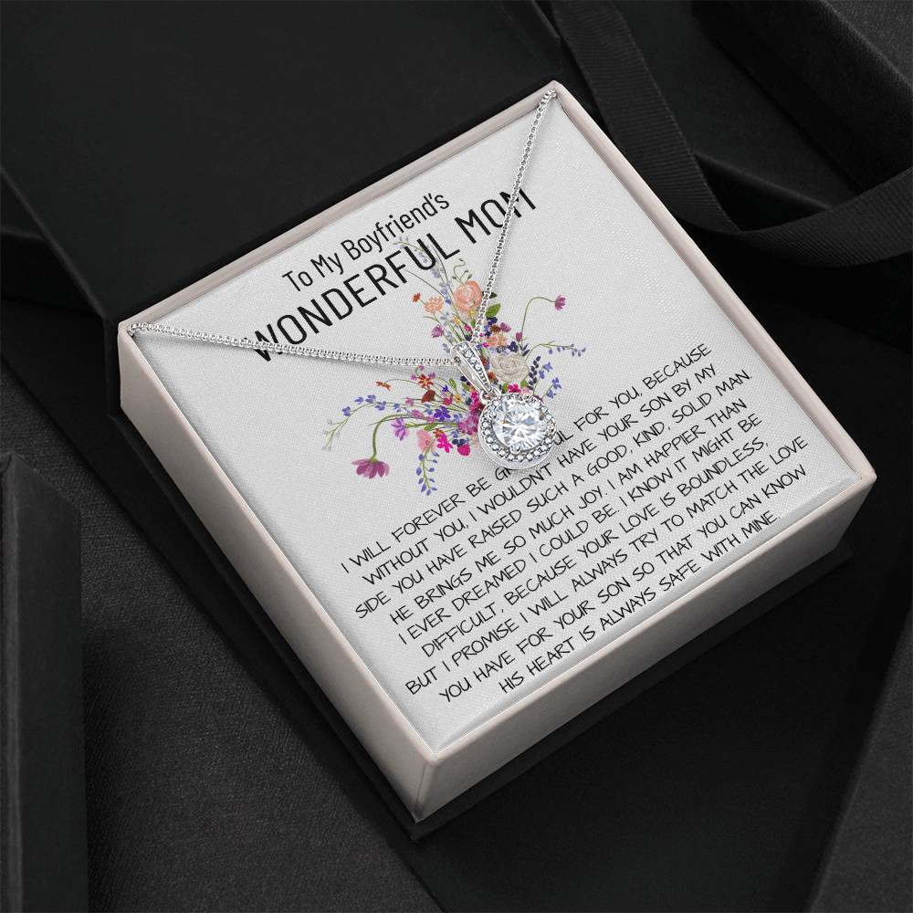 Mom Necklace, Mother-In-Law Necklace, To My Boyfriend's Mom Gift Necklace Mother's Day Eternal Hope Necklace