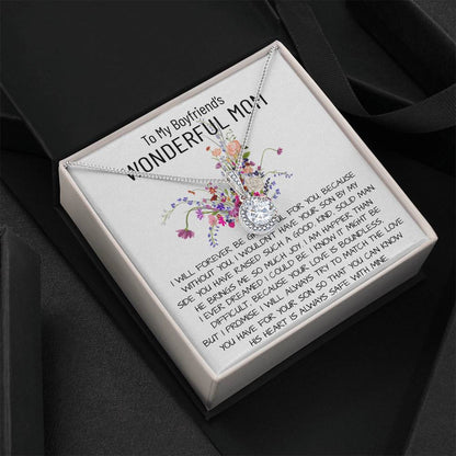 Mom Necklace, Mother-In-Law Necklace, To My Boyfriend's Mom Gift Necklace Mother's Day Eternal Hope Necklace