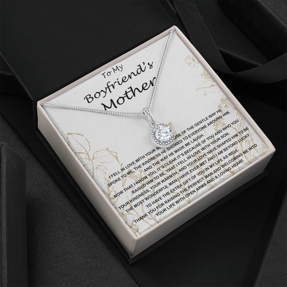 Mom Necklace, Mother-In-Law Necklace, To My Boyfriend's Mom Gift Necklace, Gift For Boyfriend's Mom Birthday Necklace Mother's Day Eternal Hope Necklace