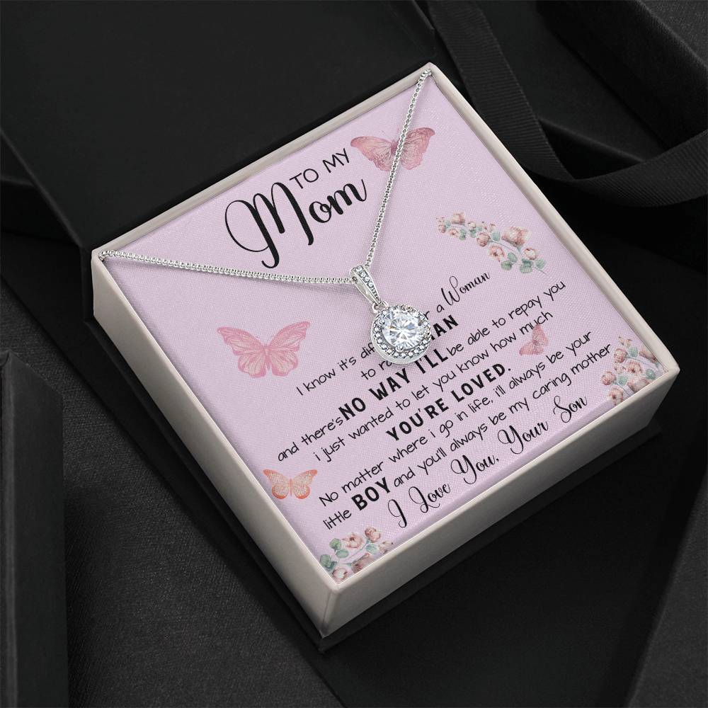 To My Mom Necklace Gift From Son Mother's Day Necklace Mother's Day Eternal Hope Necklace