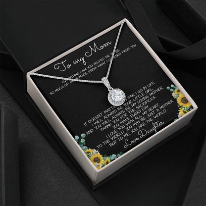 To My Mom Necklace You Are The World Mother Gift Necklace Mother's Day Eternal Hope Necklace
