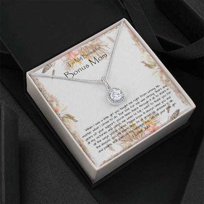 Bonus Mom Necklace, To My Beautiful Bonus Mom On My Wedding Day Necklace, Gift For Stepmother Of The Groom Gift Mother's Day Eternal Hope Necklace