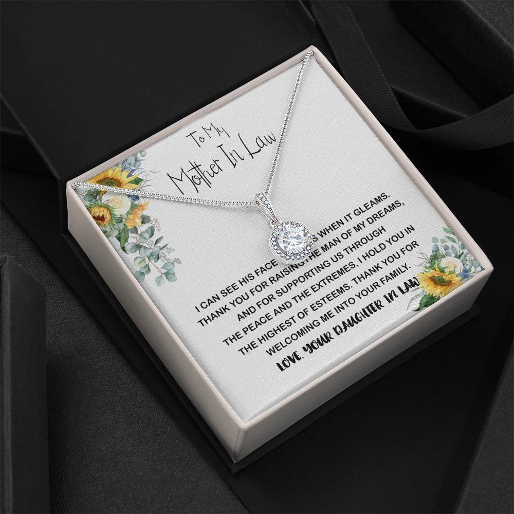 Mother-In-Law Necklace, Mother In Law Necklace Gift - Man Of My Dream Necklace From Your Daughter In Law Mother's Day Eternal Hope Necklace