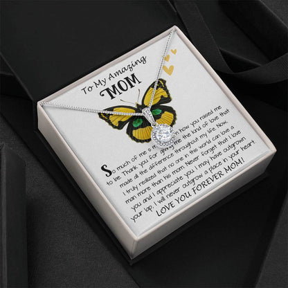 Mom Necklace Gift - To My Amazing Mom - From Son - Beautiful Gift Set Mom Necklace Mother's Day Eternal Hope Necklace