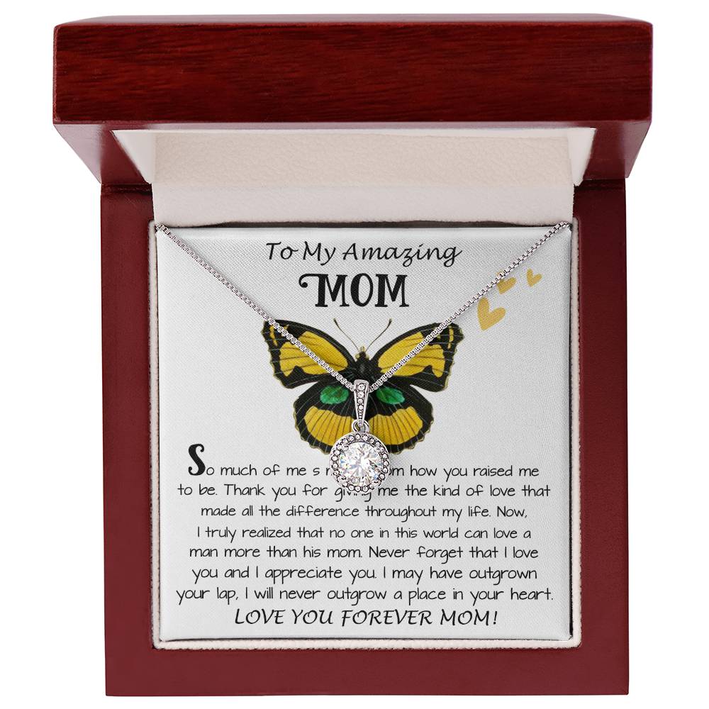 Mom Necklace Gift - To My Amazing Mom - From Son - Beautiful Gift Set Mom Necklace Mother's Day Eternal Hope Necklace