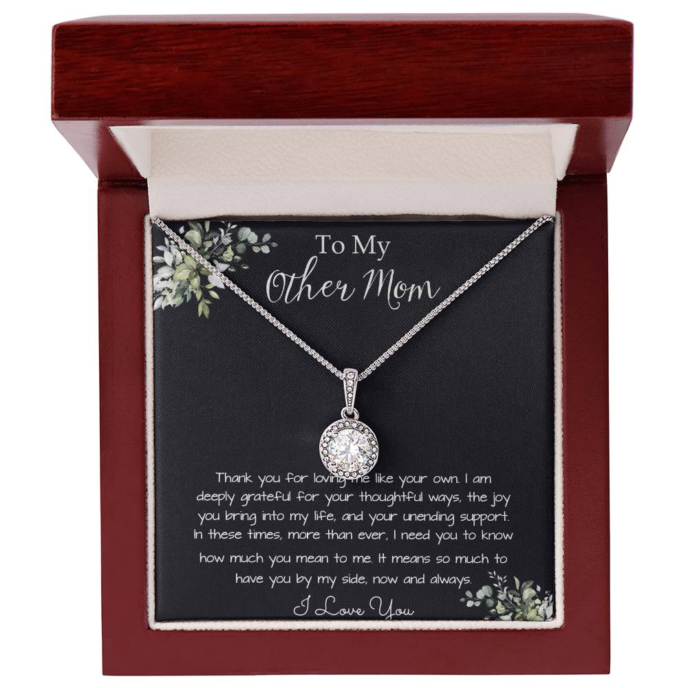 Bonus Mom Necklace, Gift To My Other Mother Necklace, Gift For Bonus Mom Second Mom Mother's Day Eternal Hope Necklace