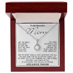 To My Beautiful Mom - I'm So Blessed That You Are My Mother - Love Your Son, Mother's Day Necklace Mother's Day Eternal Hope Necklace